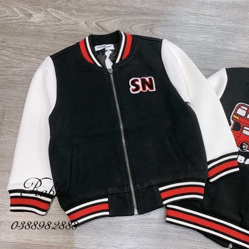 Áo bomber đen trắng
