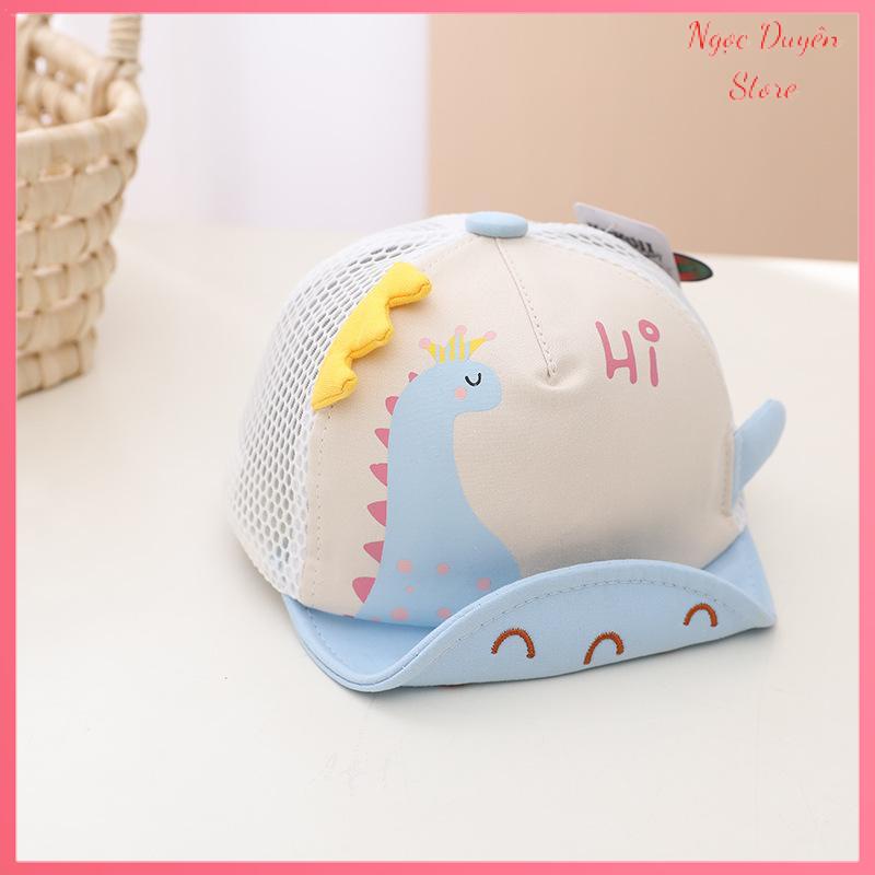 Mũ lưỡi trai họa tiết khủng long hoạt hình dễ thương cho bé từ 0-2 tuổi