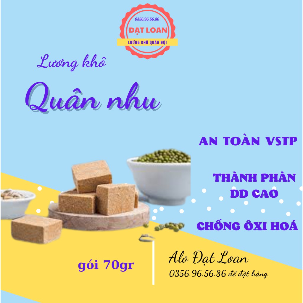 Lương khô, lương khô quân đội 65gr