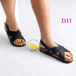Giày Dép Đế Trấu Da Bò Thật [CHÍNH HÃNG - giày dép nam nữ unisex] - D11
