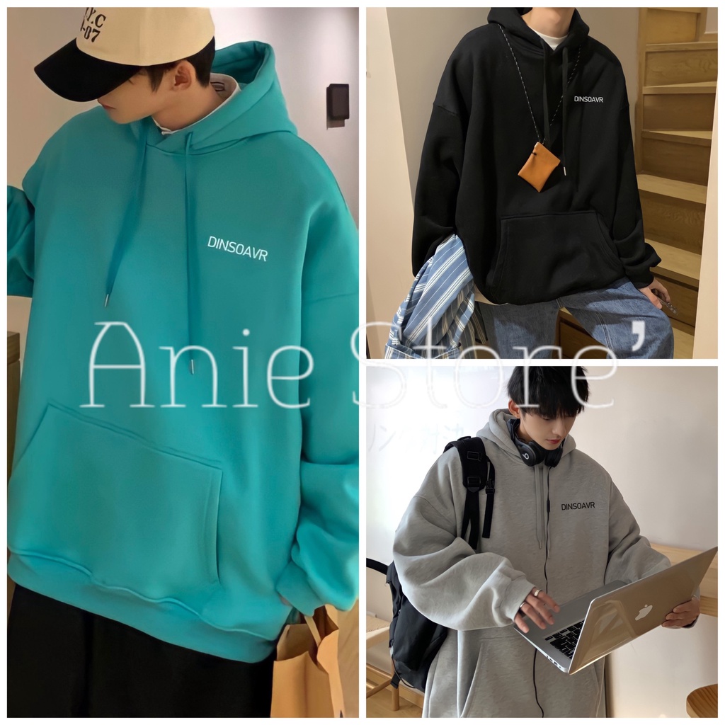 Áo Hoodie Nỉ Unisex DINSOAVR 🦋 Áo Nỉ Nam Nữ Dáng Rộng Mũ Trùm 3 Màu 🦋