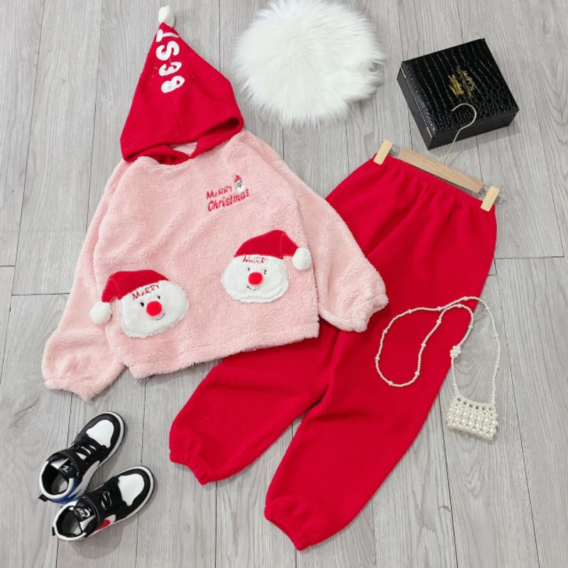 Bộ Ngủ Lông Noel Nữ Đỏ Mũ Cây Thông 🦋 Set Dài Tay Nữ Hình Ông Già Tuyết Đỏ 🦋 | BigBuy360 - bigbuy360.vn