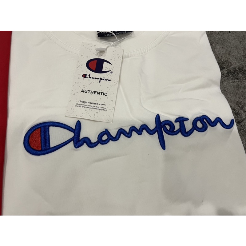 Áo Thun Cham.Pi.On Phom Unisex Chất Cotton 100% Thêu Logo Một Hàng Cực Sắc Nét