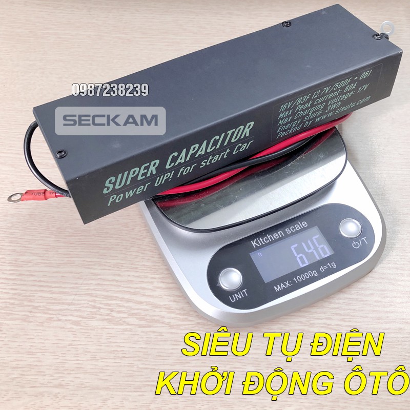 Khối Siêu Tụ Điện 16.2V 83F 75A hộp sắt khởi động ô tô - Super Capacitor 16.2V 500F for start Car