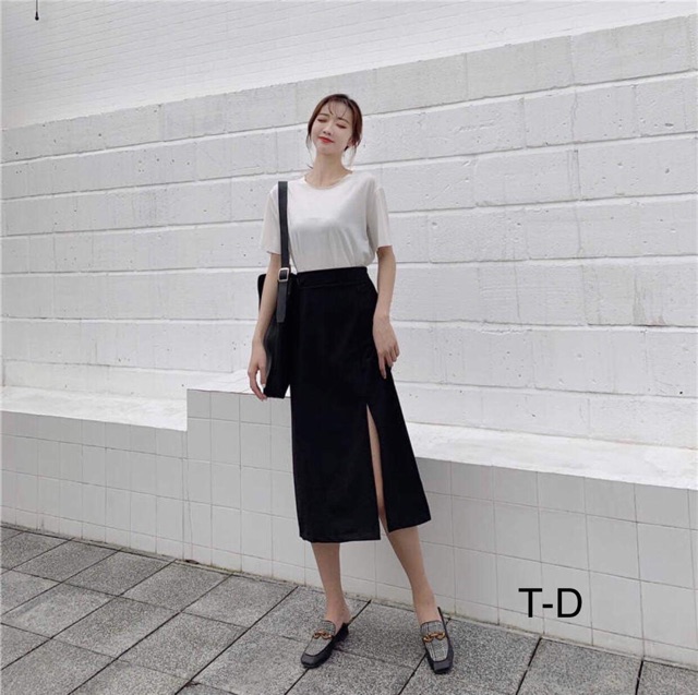 [FREESHIP ĐƠN TỪ 50K] Chân váy xẻ dáng dài TDU0220 1