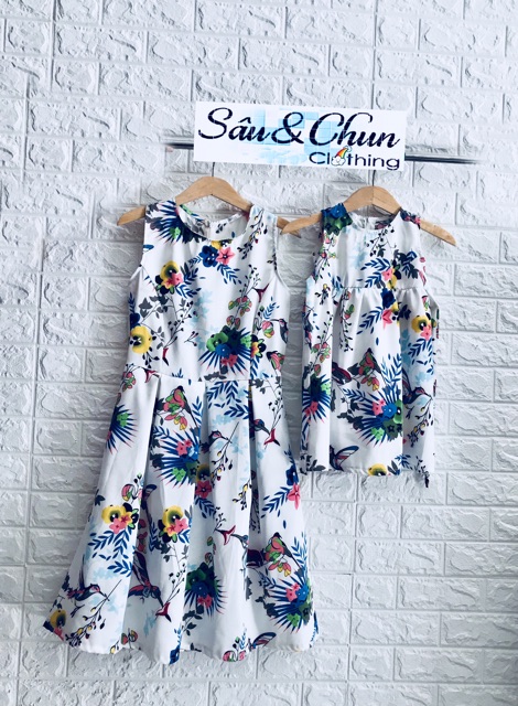 Đầm hoa mẹ và bé