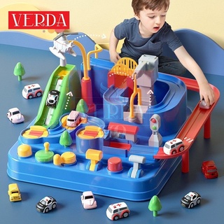 Đồ chơi đường đua xe - bộ mô hình ô tô bãi đậu oto children's garage race track car adventure racing parking lot kid toy