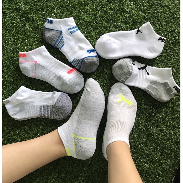 Tất vớ nữ Puma cổ ngắn đệm dày xù lưới thông hơi êm chân thoáng khí SPORT SOCKS