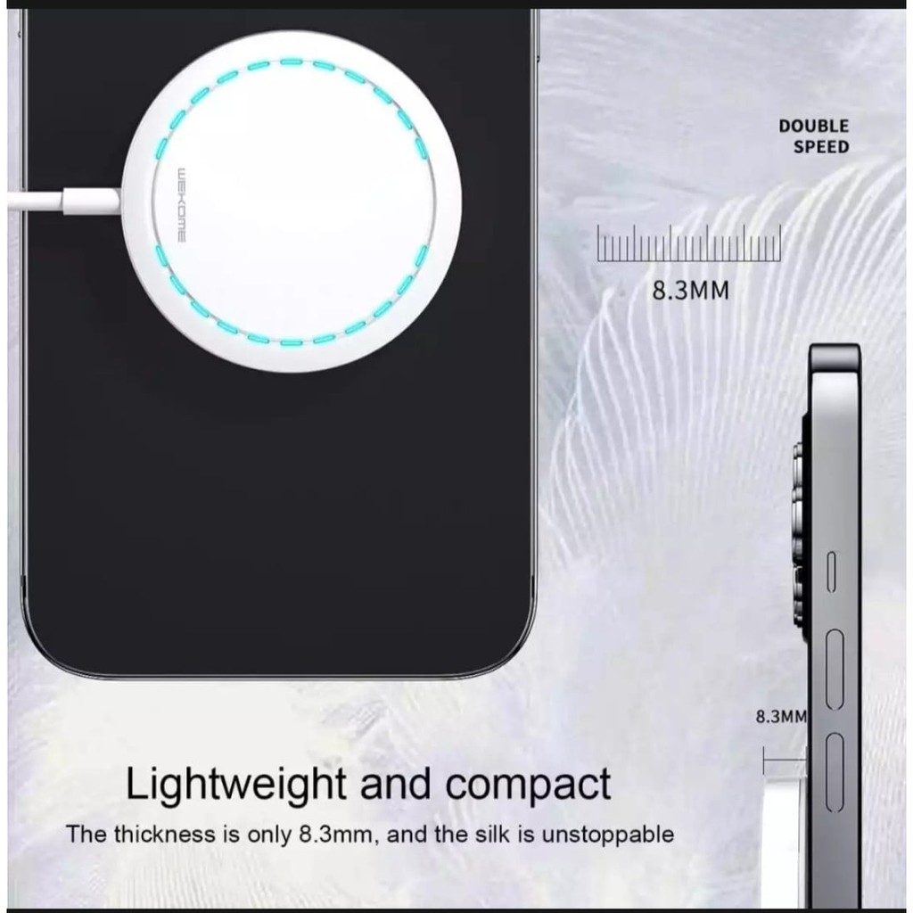 Dock đốc Đế Sạc Nam Châm Không Dây 15w WE.KOME Cho iph SS ( 8 X XS 11 12 13 pro max