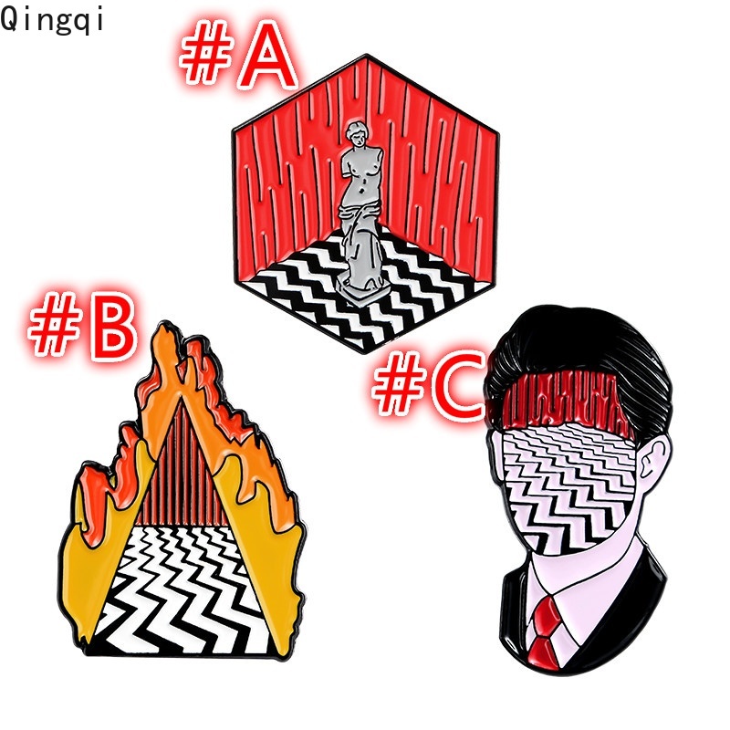 Ghim cài áo Miss Zoe tráng men hoa văn độc đáo