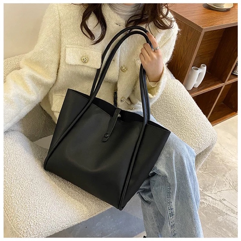Túi xách nữ công sở tote da size to đựng vừa A4 laptop kẹp nách đeo vai đi làm đi học đi chơi - L02