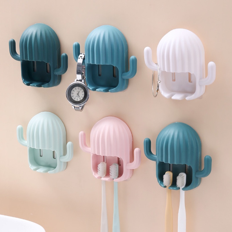 Giá Đỡ Bàn Chải Đánh Răng / Cốc Súc Miệng Dùng Một Lần Gắn Tường Không Cần Khoan