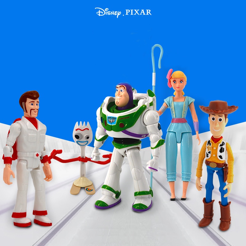 13cm Set 5 Mô Hình Đồ Chơi Nhân Vật Toy Story Buzz Lightyear Woody Duke Caboom Forky Cho Bé