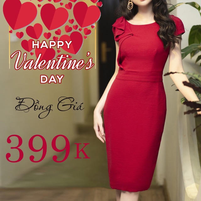 Váy công sở bèo vai