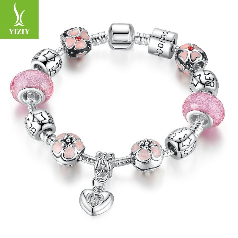 Vòng tay bạc đính đá Charm cao cấp PA1872