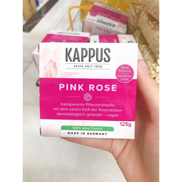 Xà bông hoa hồng Kappus Pink Rose 125g - hồng