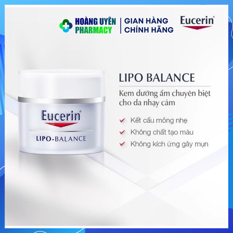 Kem dưỡng ẩm cho da khô và nhạy cảm Eucerin Lipo Balance 50ml