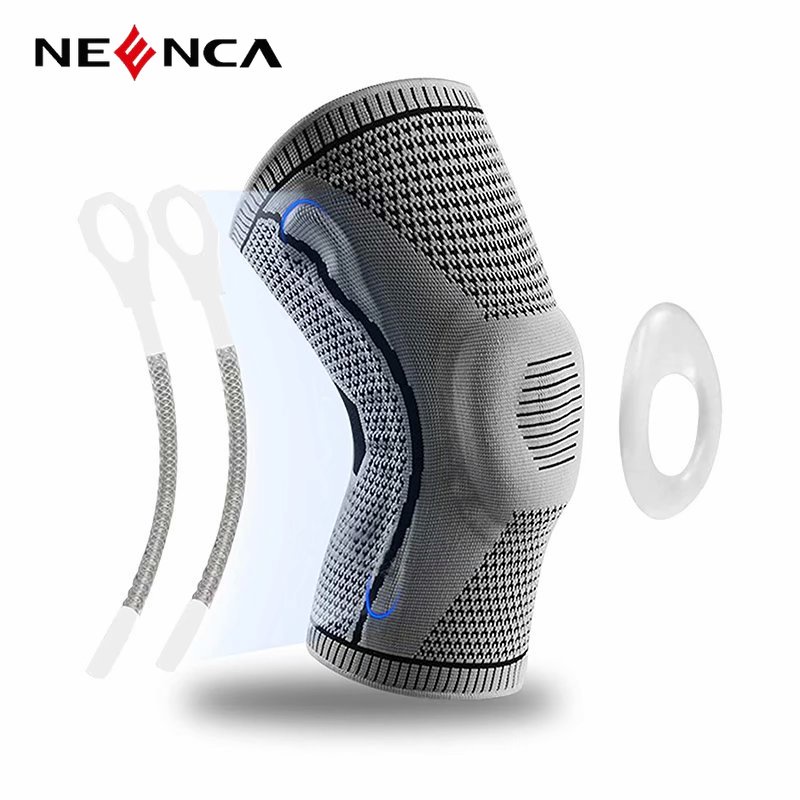 Băng đệm đầu gối NEENCA bằng silicone lò xo trợ lực chuyên dụng bảo vệ bánh chè tập gym/ bóng đá/ bóng rổ/ chạy bộ