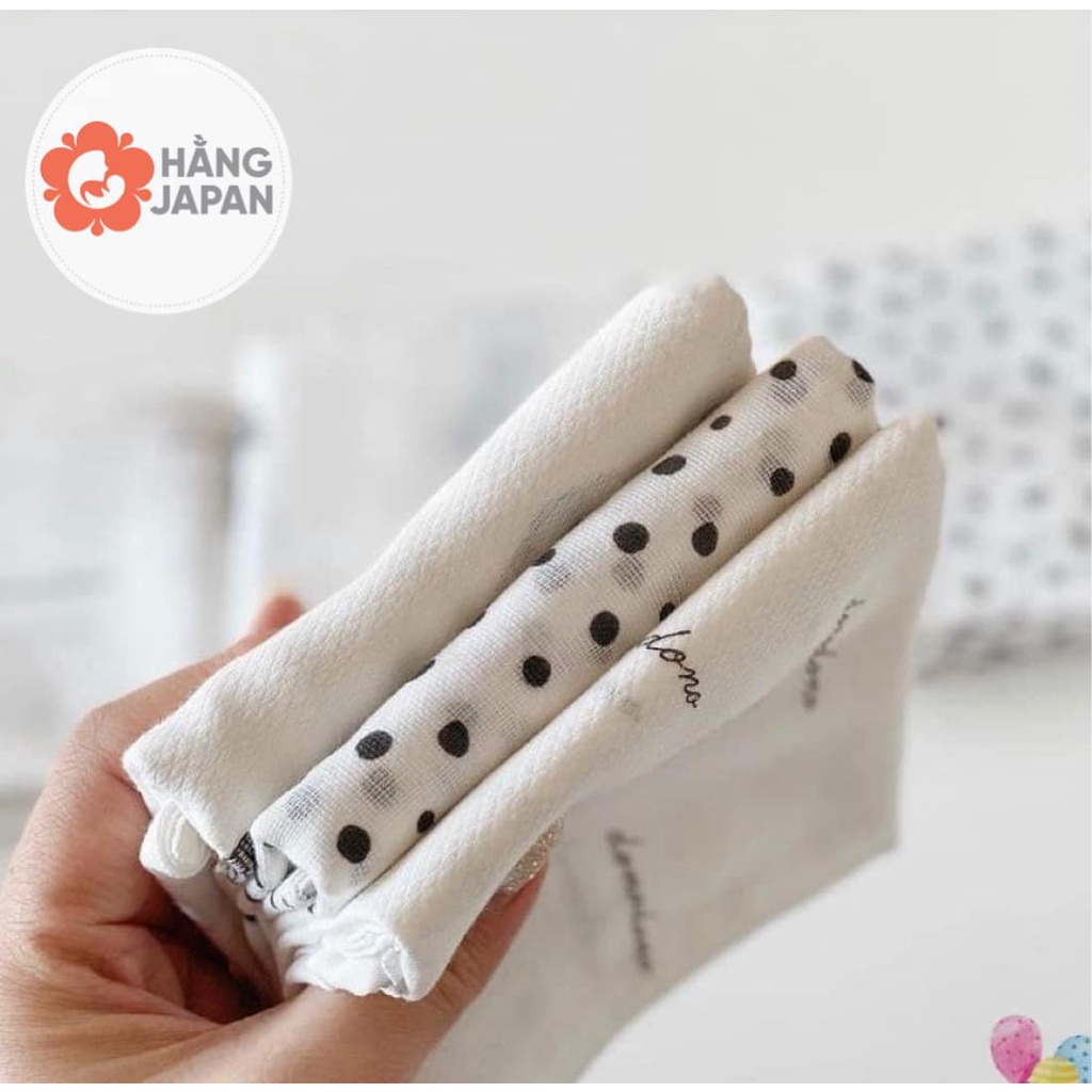 Set 10 khăn sữa DONO&amp;DONOcotton Hàn Quốc hoạ tiết kích thước 35*35cm