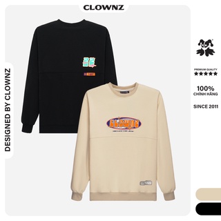 Áo sweater nỉ bông cograue local brand Clownz Stars basic dài tay form rộng nam nữ