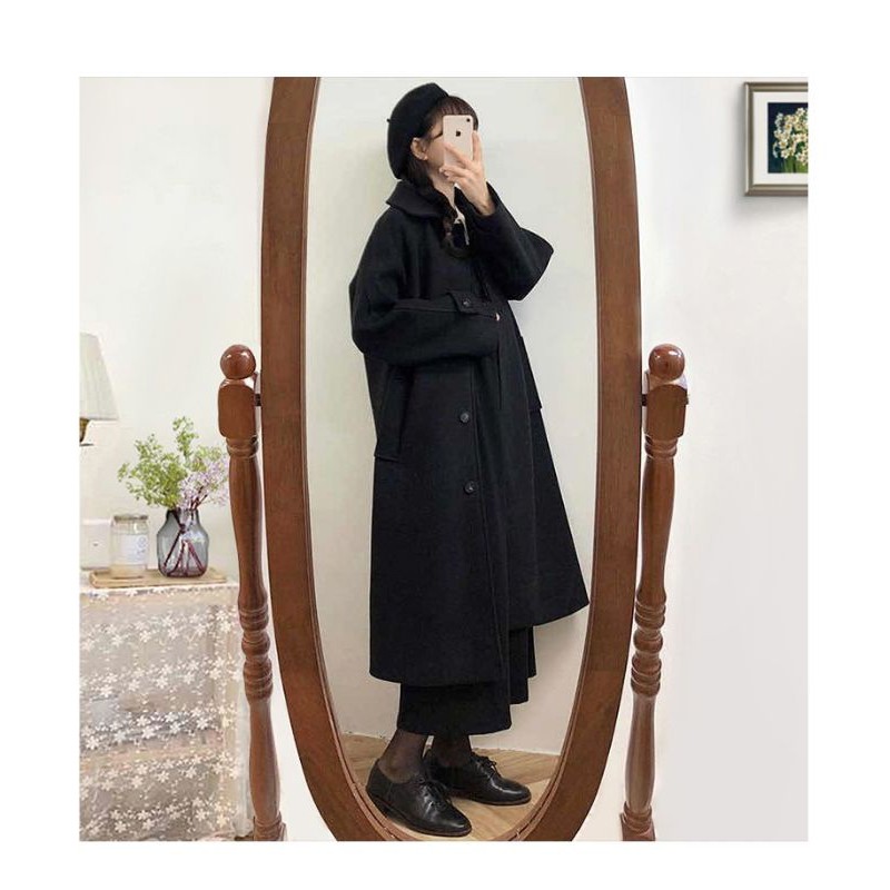 [Có sẵn đen size M] Áo dạ quảng châu dáng dài | BigBuy360 - bigbuy360.vn