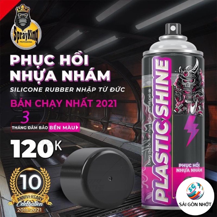 COMBO 3 Chai SPRAYKING Xịt Dưỡng Sên + Xịt Rửa Sên + Phục Hồi Nhựa Nhám + Khăn 3M + Bàn Chải Sên 3D
