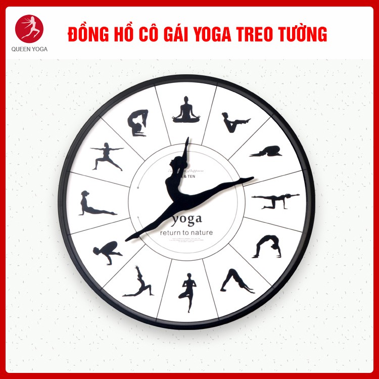 Đồng Hồ Cô Gái Yoga Treo Tường Cao Cấp Tuyệt Đẹp TEN&amp;TEN