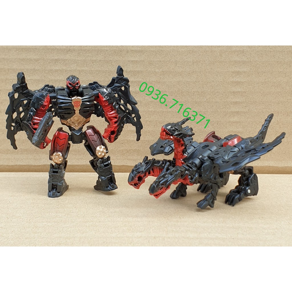 Robot Mini cao 6,5cm biến hình nhiều bước thành rồng 3 đầu Dragonstorm Transformers - Hasbro