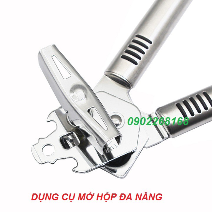 Dụng cụ mở nắp hộp khui lon đa năng chất liệu inox tay cầm chống trượt