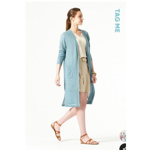 Áo khoác cardigan dáng dài TAG Me xuất Hàn. HA1431 (2 màu)