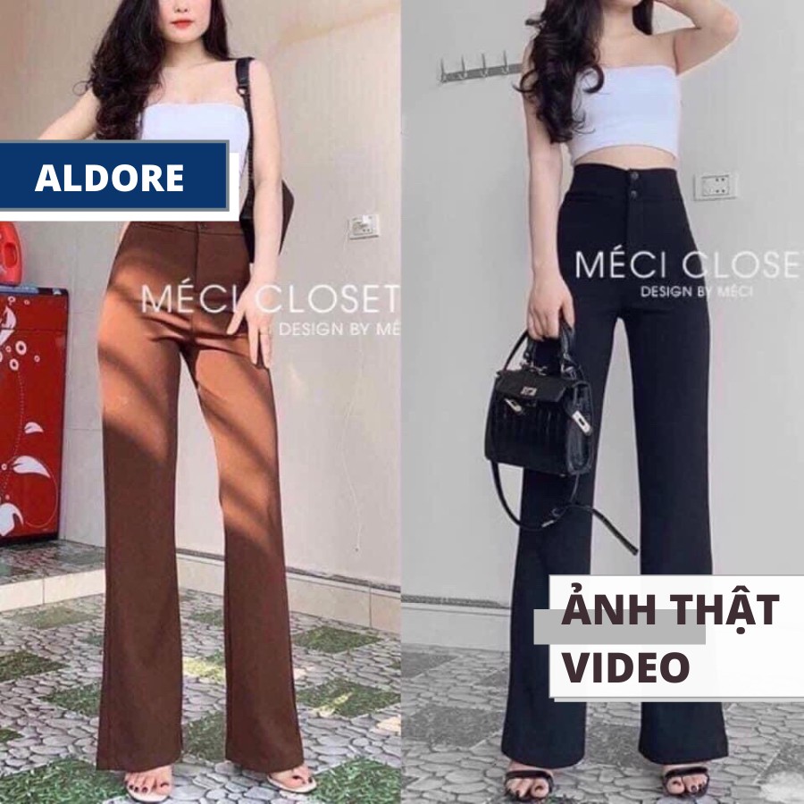Quần ống loe lưng cao ống rộng MSHT
