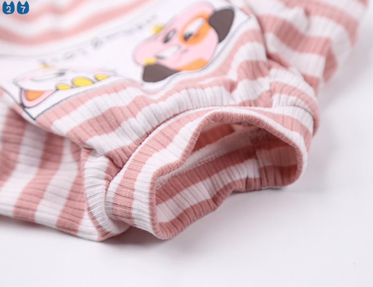 Bộ Áo Liền Quần Cotton Mềm Mại Họa Tiết Sọc Ngang 27G Thời Trang Cho Thú Cưng