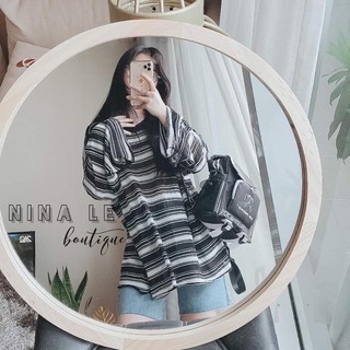 Áo len kẻ dáng rộng hot hit