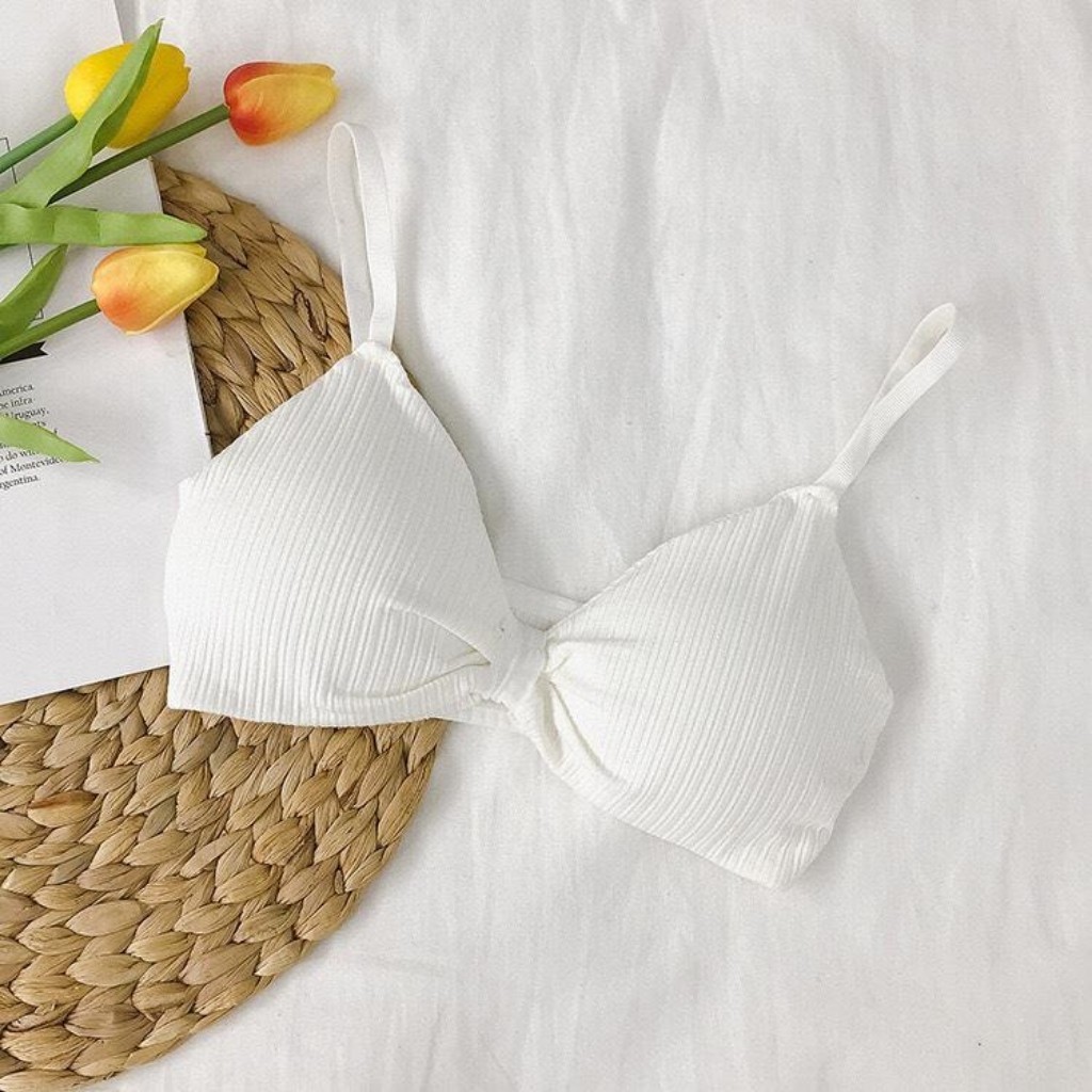 ❤️FREESHIP❤️Áo Bra Cotton Nơ Siêu Xinh