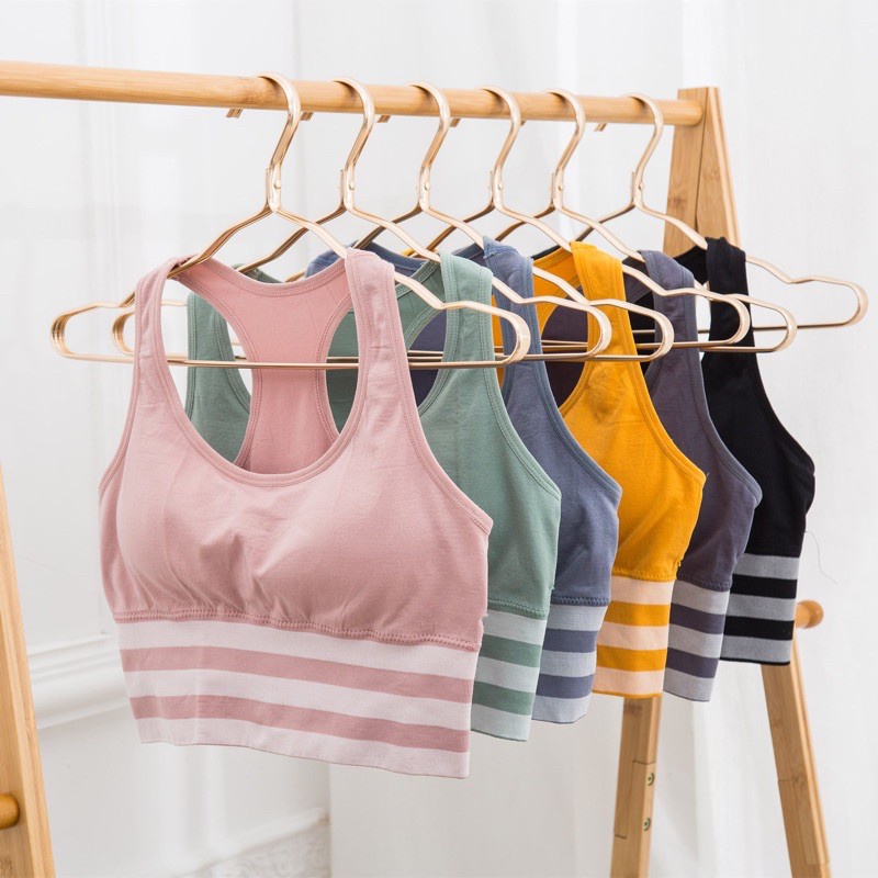 ÁO BRA THỂ THAO  -Tập gym, yoga, aerobic kẻ ngang thời trang ms1314