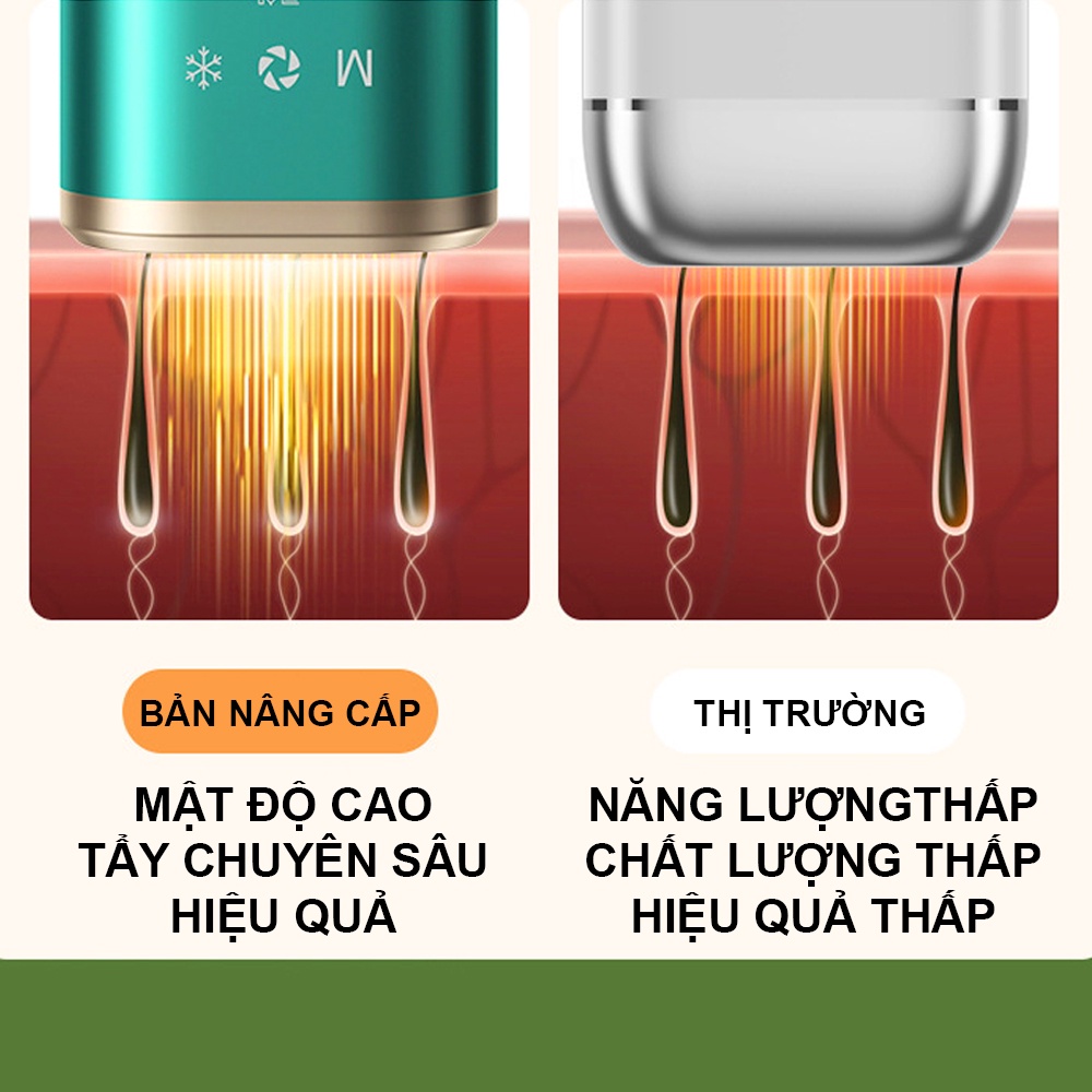 Máy triệt lông mini đầu lạnh, tẩy lông vĩnh viễn toàn thân tại nhà hiệu quả tặng gen