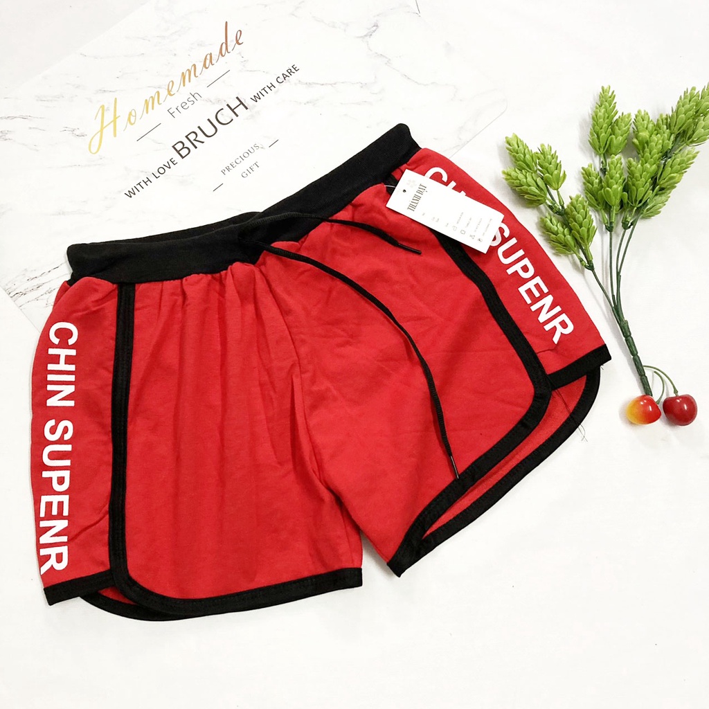 Quần đùi nữ freesize từ 45-55kg thun da cá mỏng mềm mát - lưng thun có dây rút - QU61