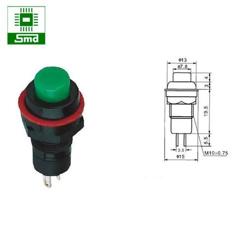 Công tắc nhấn giữ DS-211 10mm đủ màu sắc chắc chắn, tiện lợi