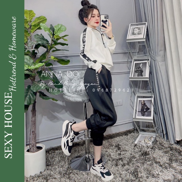 Bộ thể thao phối khóa cổ thêu logo B29 SEXYHOUSE