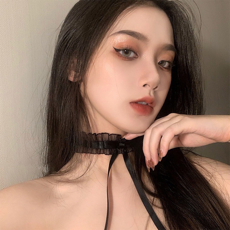 ( có đen) Choker ren phối nơ đuôi dài 🔥🔥 mã FT-9G