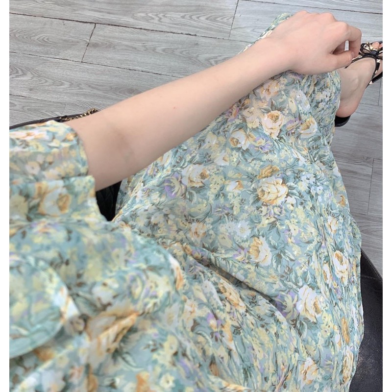 [FREESHIP - HÀNG LOẠI 1] VÁY MAXI TRỄ VAI HOA VOAN LỤA 2 LỤA SIÊU XINH | BigBuy360 - bigbuy360.vn