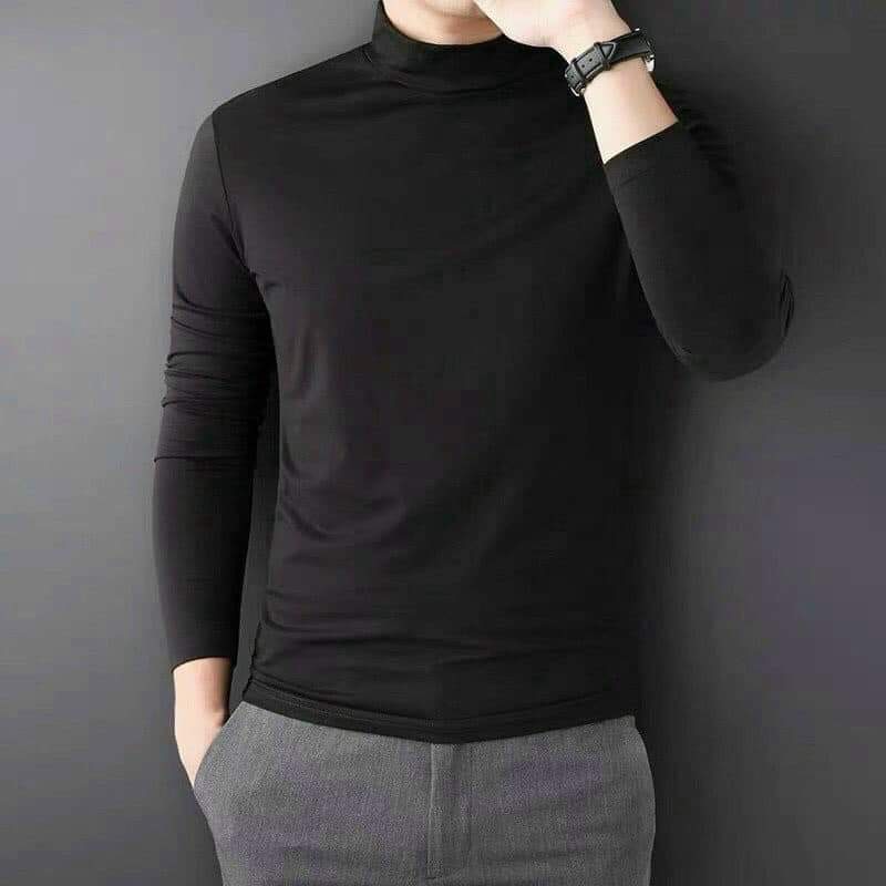 Áo giữ nhiệt nam cao cổ lót nỉ 3 phân co giãn áo ấm nam thu đông màu sắc trẻ trung và năng động JUST MEN