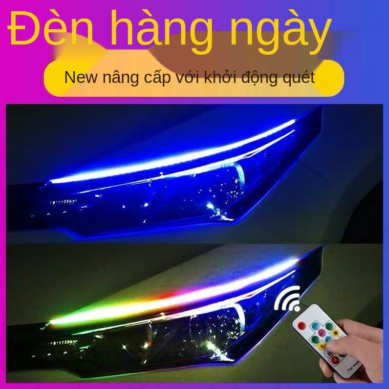 Bắt đầu quét ô tô trang trí chung đèn chạy ban ngày dòng nước siêu mỏng sửa đổi mắt led chống streamer xi nhan