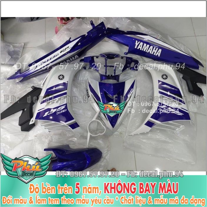 Tem rời Exciter 135 Xanh trắng Gp cover (X) -1