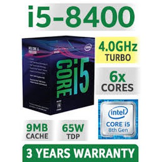 CPU Intel Core i5 8400 2.8Ghz Turbo Up to 4Ghz /9MB/6 Cores, 6 Threads/Socket 1151 v2 tray