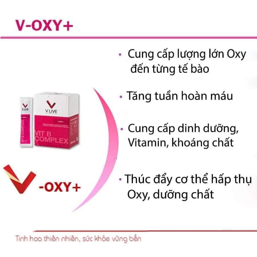 Thực phẩm tăng cường Oxy, tuần hoàn máu V-Oxy+ thúc đẩy sản sinh năng lượng tế bào cơ thể