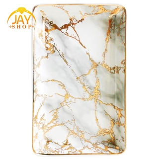 Khay Trưng Bày Đồ Trang Sức Bằng Gốm Họa Tiết Đá Cẩm Thạch Tiện Dụng