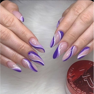 Nailbox ,10 móng úp hoạ tiết đơn giản.