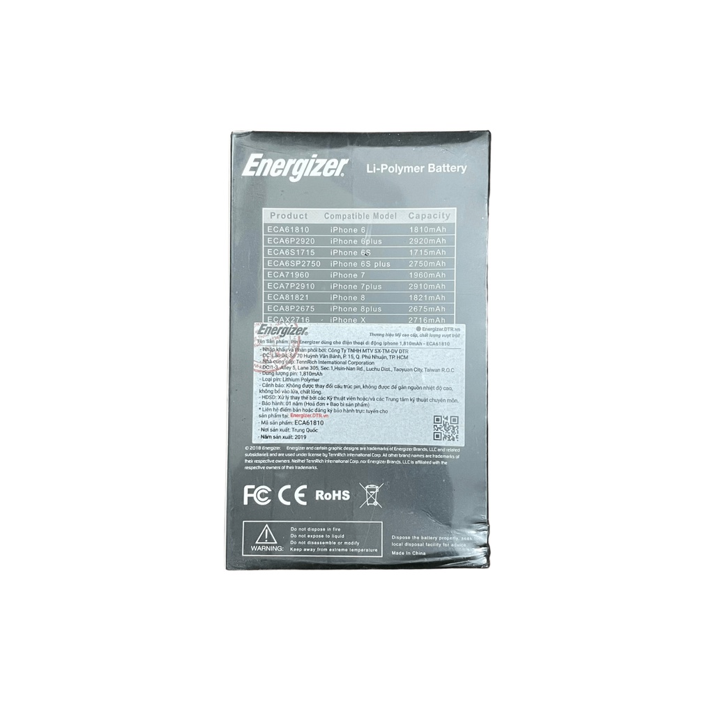Pin thay thế Energizer 1810mAh cho iPhone 6 - ECA61810P