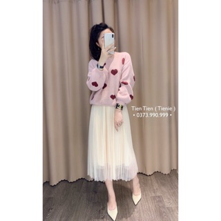 Áo len tim hồng